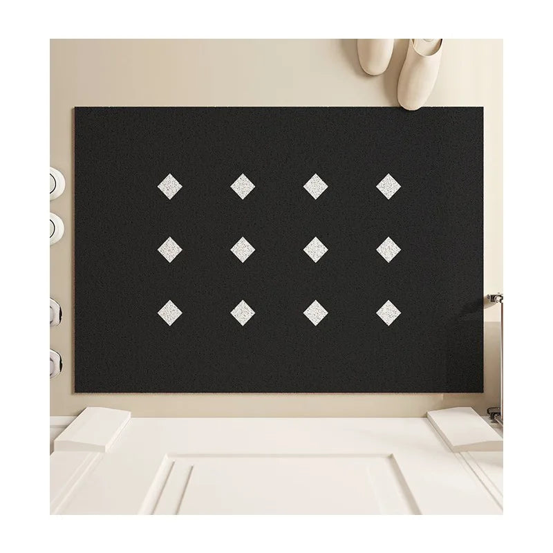 Minimalist Dot Pattern Wire Loop Mat Non-Slip Washable Dirt-Trapping Rug for Entryway Living Room Office