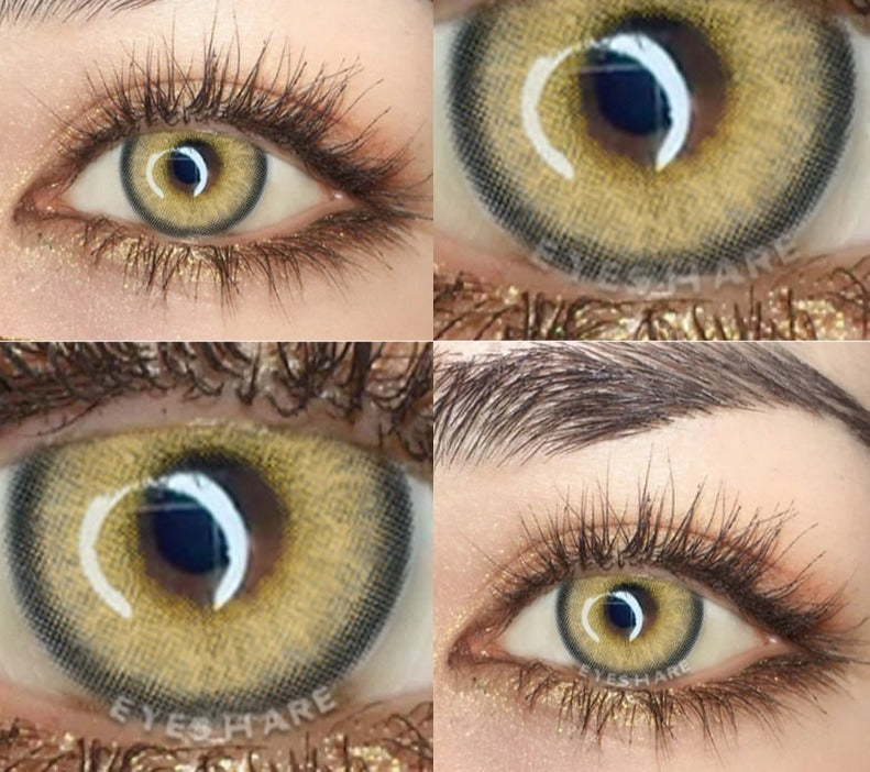 Color Lens Eyes 2pcs Natural Color Contact Lenses For Eyes Yearly Beauty Brown Contacts Lenses Eye Cosmetic Color Lens