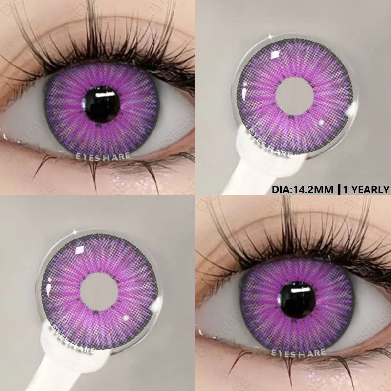 2pcs Coloured Contact Lenses for Eyes Cosplay Contact Lense Blue Contacts Gray Pupils Green Eye Lens Anime Cosplay Lens