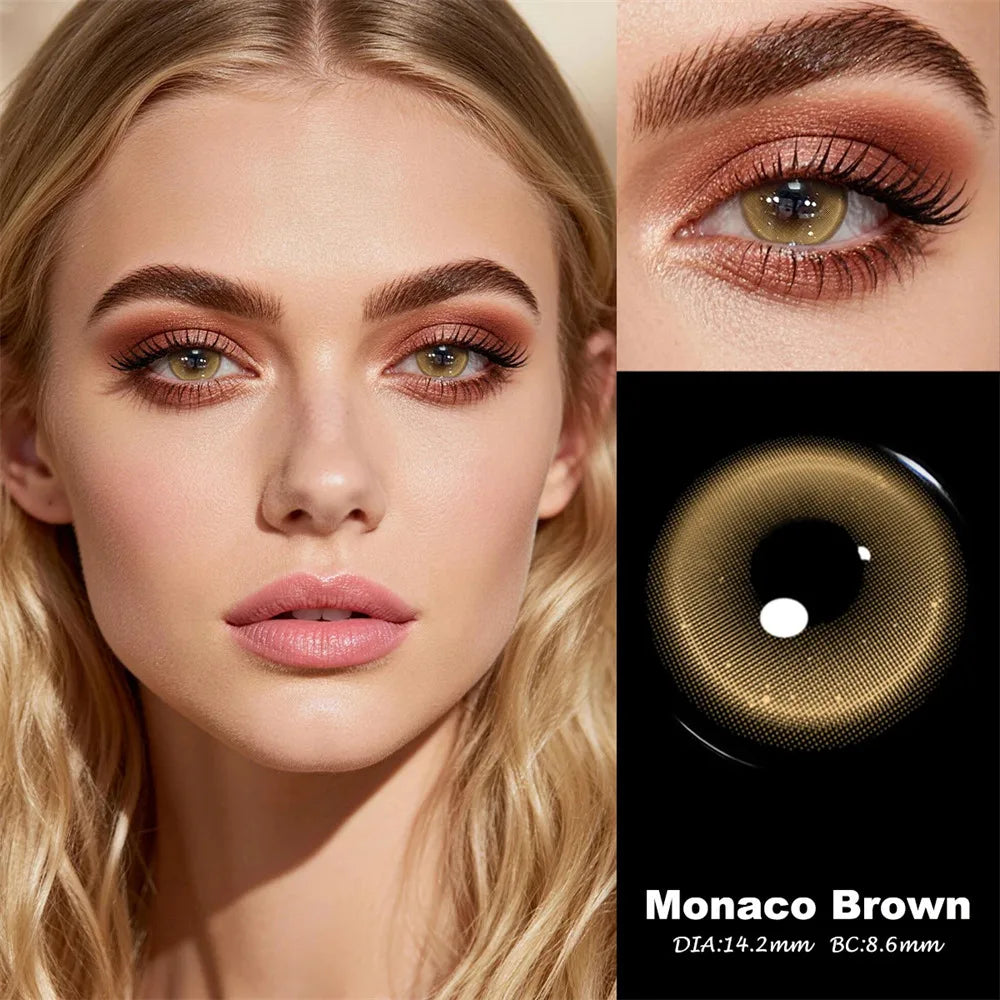Eye Eyes Color Contacts Colored Contact Lenses Lens Small Pupil Fashion Parties Blue Red 2Pcs 6 Months Half Year Use