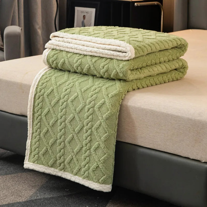 Plaid Bed Blanket Children Adults Warm Winter Blankets Soft Bedspread Fleece Throw Sofa Cover Fluffy Sheets Blankets For Beds