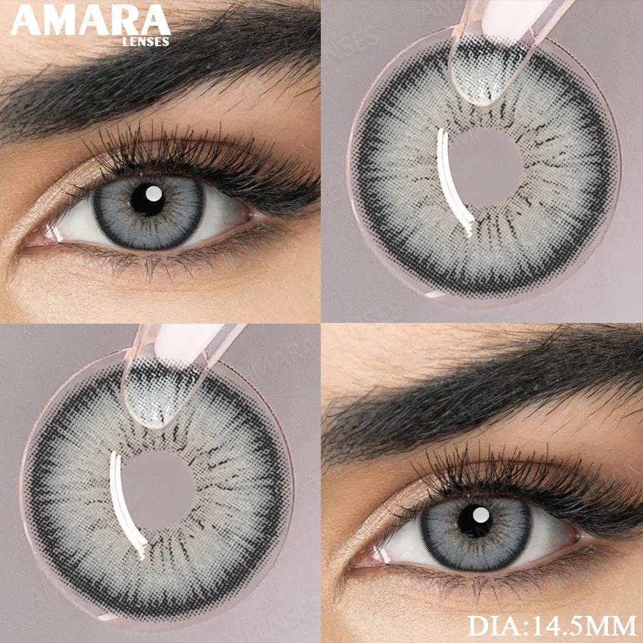 Blue Contact Lenses Colored Contacts for Eyes 1 pair Brown Eye Lenses Gray Lenses Yearly Cosmetic Makeup Eye Contacts