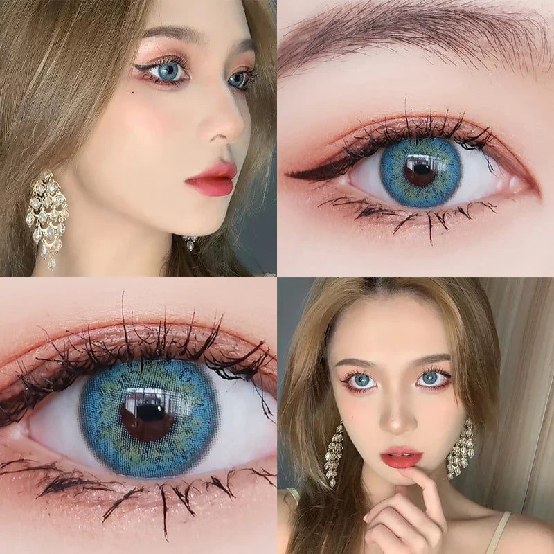 1 Pair 15 Colors Lenses Contact Lenses for Eyes Beauty Pupil Natural Eye Color Lens Colored Contacts Half a Year Throw