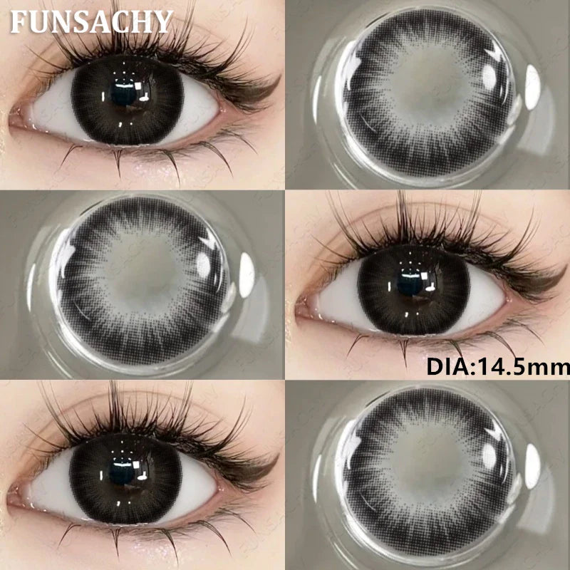 1 Pair Myopia 0~-8.00 Degree Color Contact Lenses for Eyes Natural Lenses with Prescription Diopter Eye Contacts Yearly