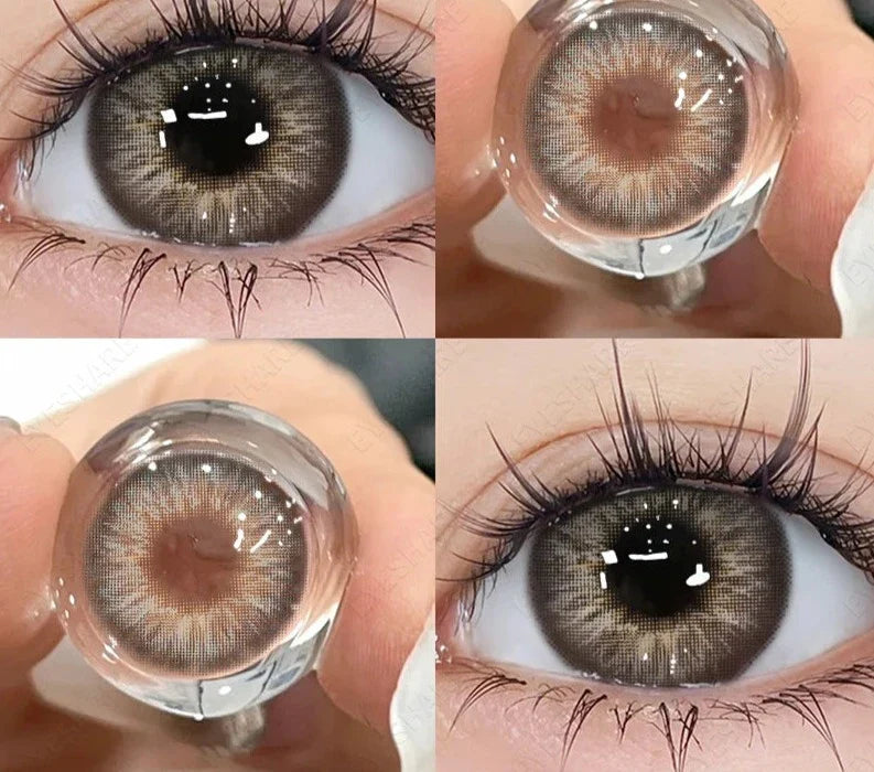 1Pair Fashion Colored Contact Lenses for Eyes Natural Contact Lenses Blue Eye Lenses Gray Pupils Yearly Cosmetic Lens
