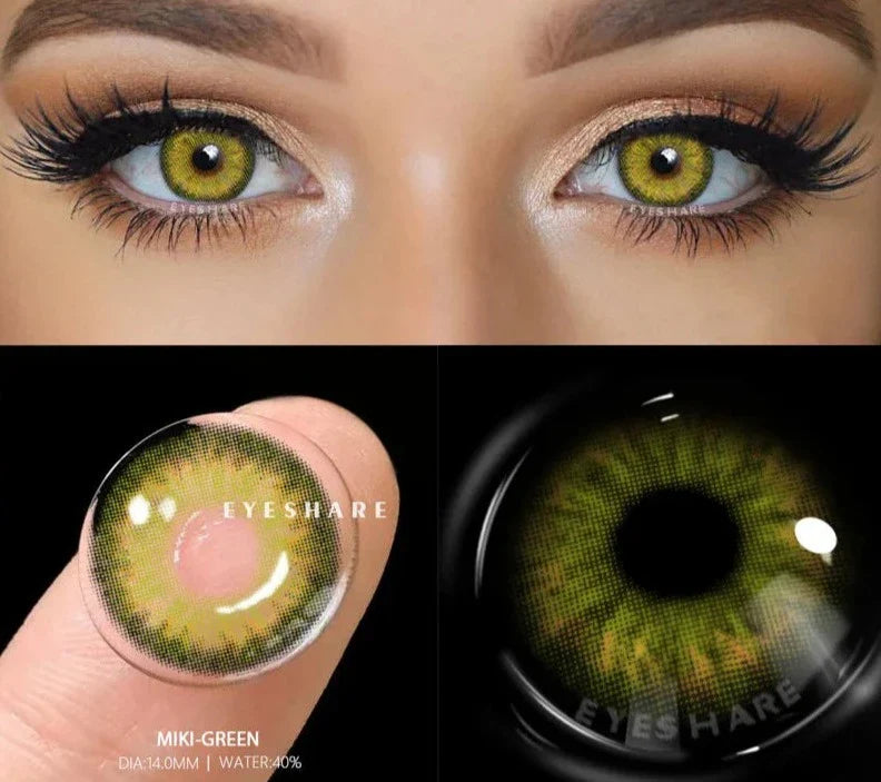 Natural Color Contact Lenses For Eyes 1Pair Multicolor Lens Soft Yearly Blue Eye Contact Beautiful Pupils Beauty Makeup