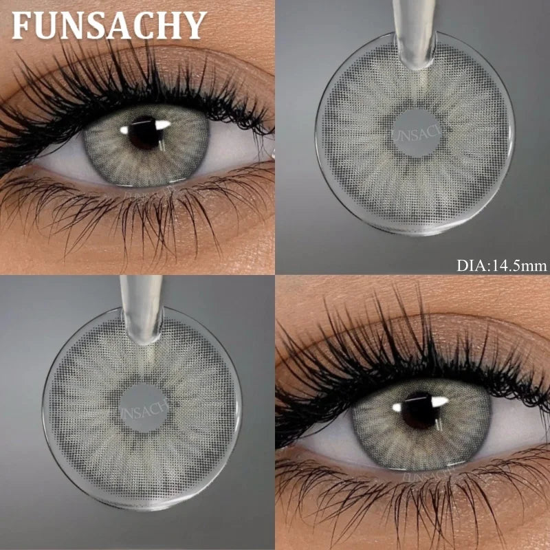 1 Pair Black Color Contact Lenses Brown Grey Beauty Soft Contact Lenses Yearly Fast Shipping Beauty Pupils Cosmetics