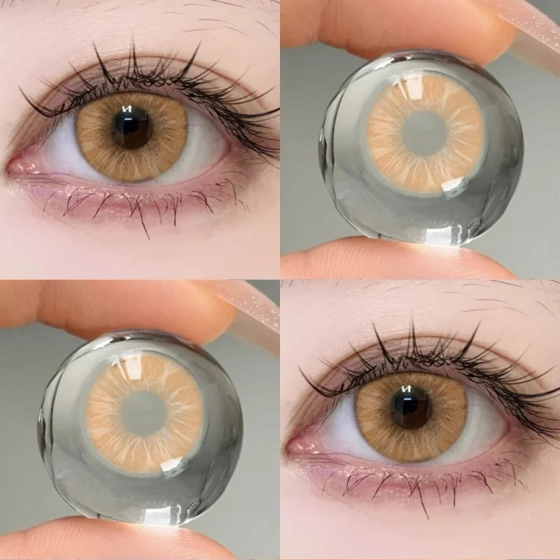 1 Pair Color Contact Lenses For Eyes Natural Gray Blue Beautiful Pupil Soft Natural Accessories Yearly Cosmetic Pupils