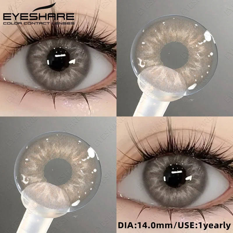 2pcs Natural Color Contact Lenses for Eyes Gray Lenses Colorcont Korean Lenses Yearly Beauty Brown Eye Contacts Lens