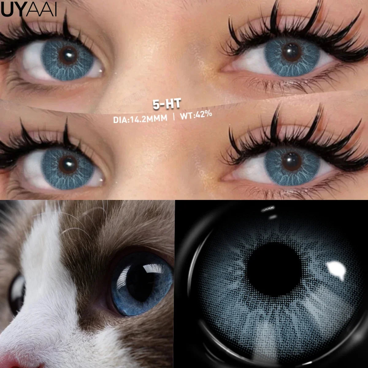 New Fashion Color Contact Lenses for Eyes Green Colorful Makeup High level of comfort Yearly 2pcs/pair