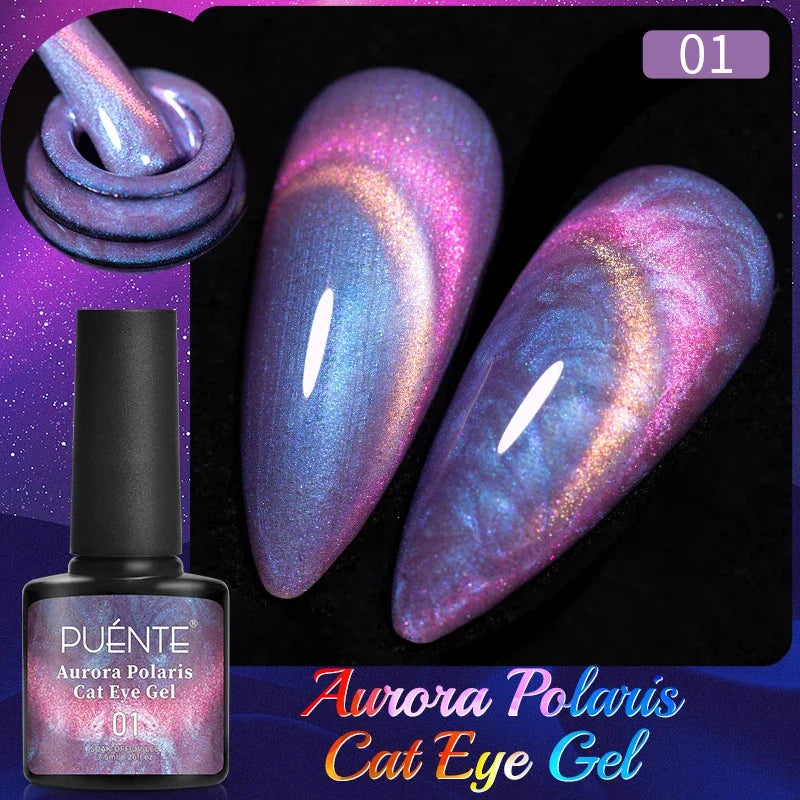 7.5ML Amber Moonlight Cat Magnetic Gel Nail Polish WaterLight Cat Eye Gel Soak Off Semi-Permanent Nail Art Varnish For Manicure