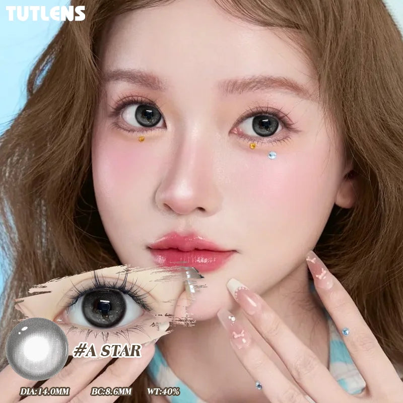 Mixed Tricolor Half-Year Colored Contact Lenses 2 Pack