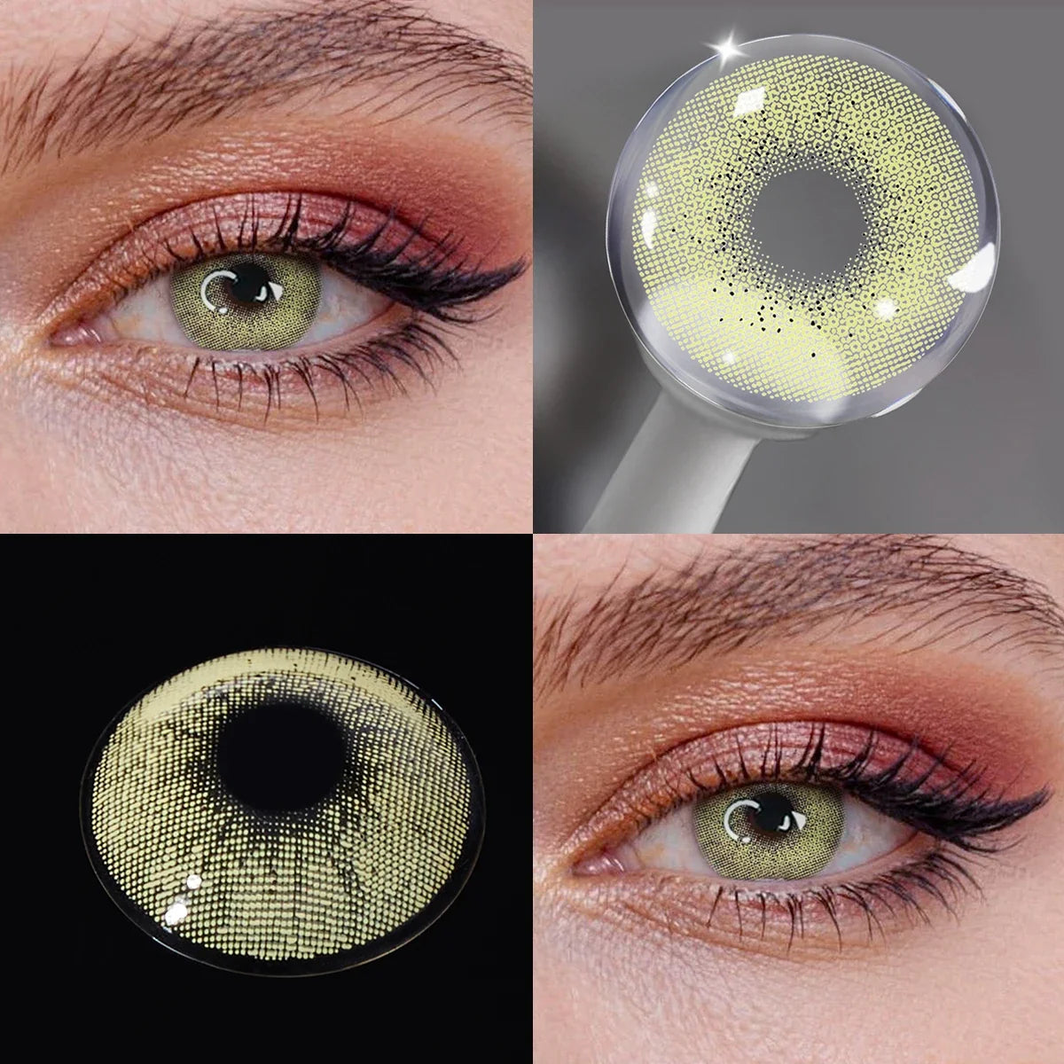Natural Ocean Blue Half Yearly Colored Contact Lenses 14.2mm Small Pupil Eye Beauty Cosmetic Contacts For Daily Makeup