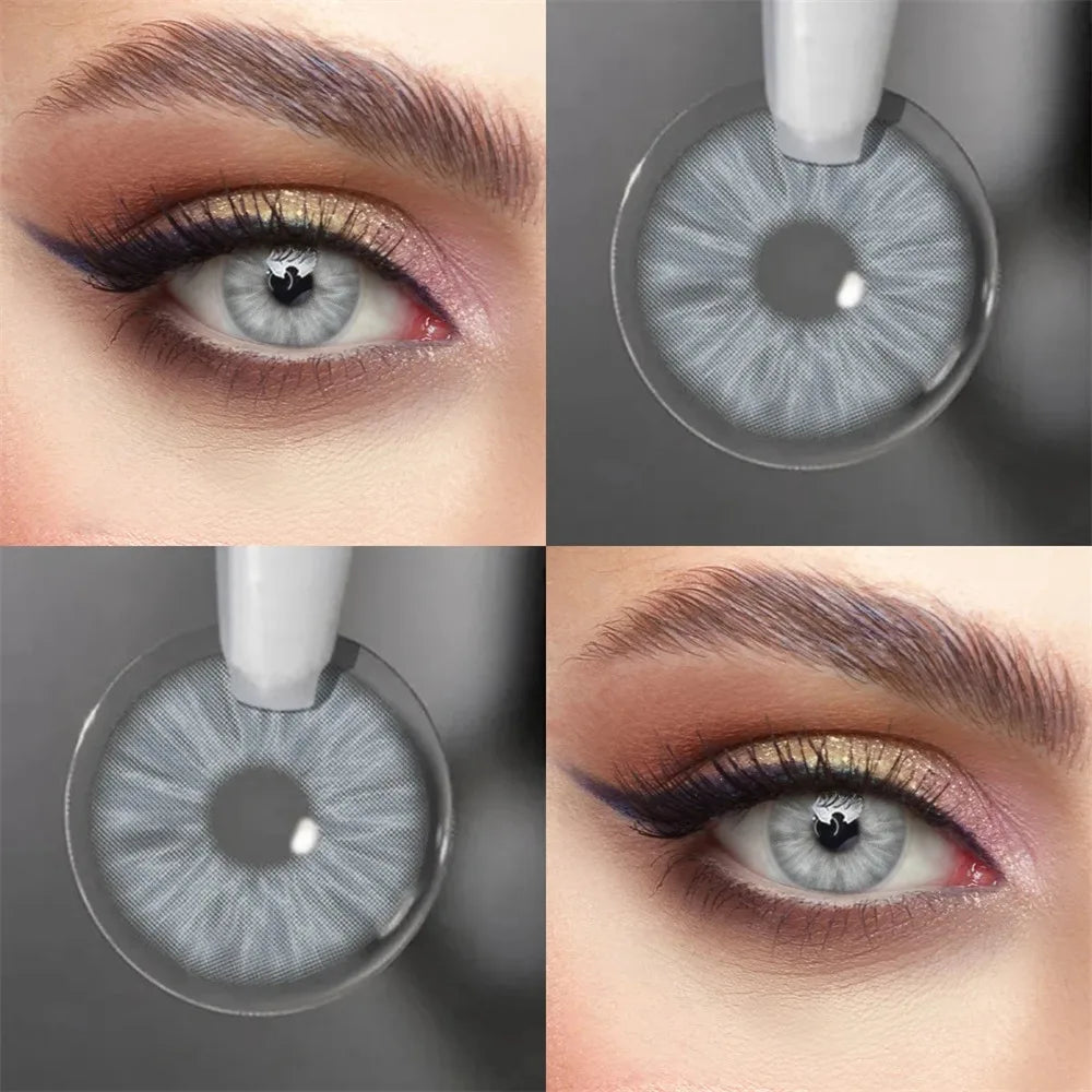 Eye Eyes Color Contacts Colored Contact Lenses Lens Daily Prescription Cosmetics Myopia Natural 2Pcs 12 Months 1 Year