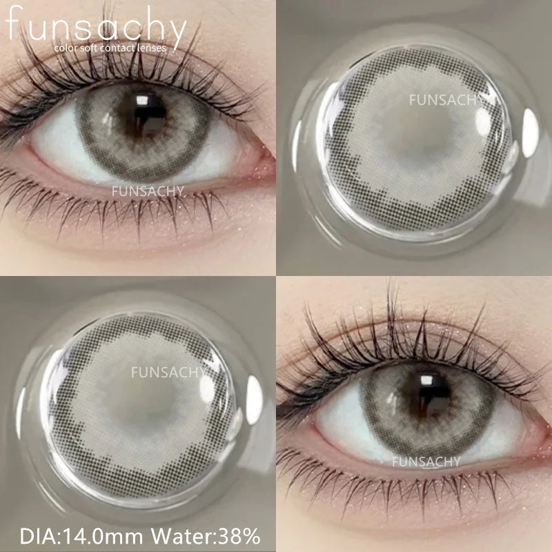 1pair Natural Color Contact Lenses for Eyes Blue Eye Lens Gray Lenses Fashion Korean Beauty Pupils Yearly Makeup Lens