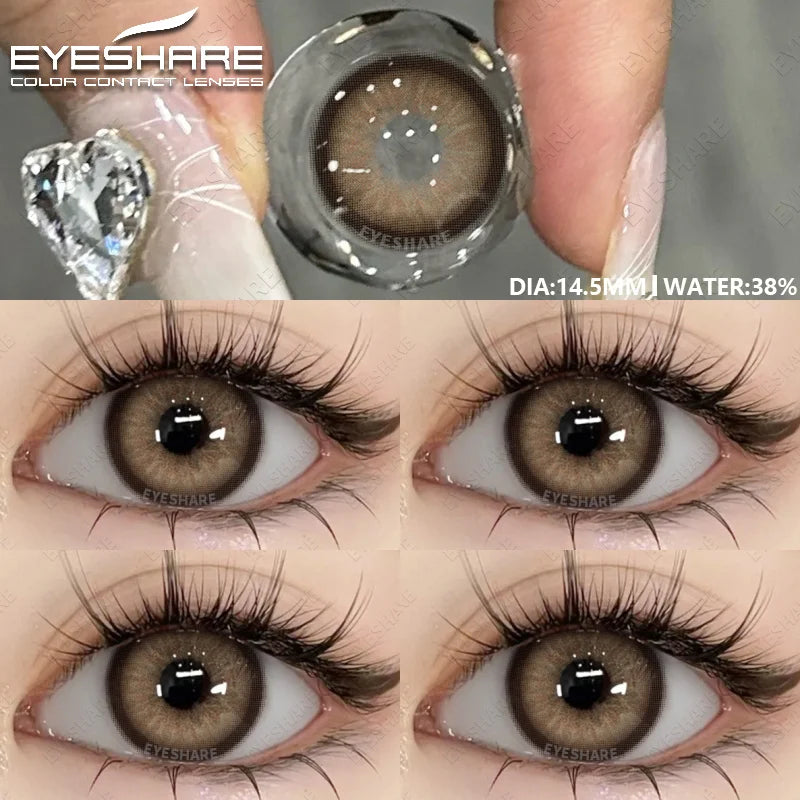 Colored Pupils for Eyes Gray Natural Look Eye Contacts 1Pair Brown Fashion Lenses Beauty Green Lens Blue Eye Contacts
