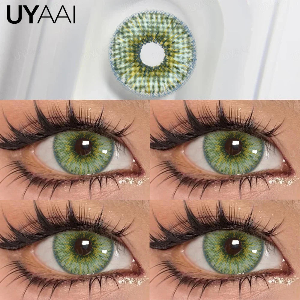 Black Hydrogel Circle Lenses for Dolly Eye Effect, 14.5mm Diameter for Big Sparkling Eyes, Hydrating & Age-Diminishing