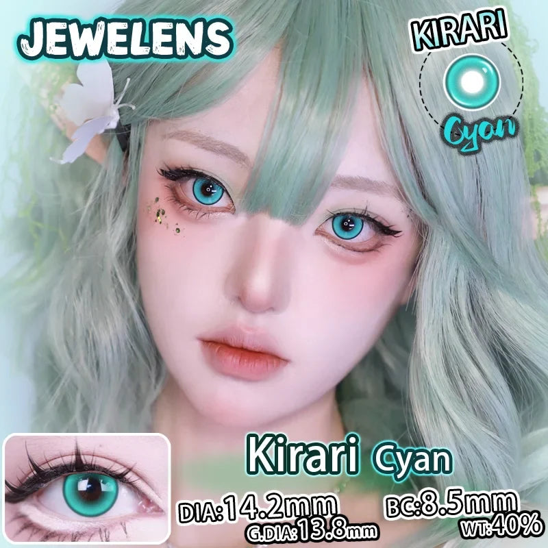 2pcs Color Contact Lenses Anime Golden Yellow Purple Pupil 6months Halloween Cute Eye Circle Lens 14.2mm