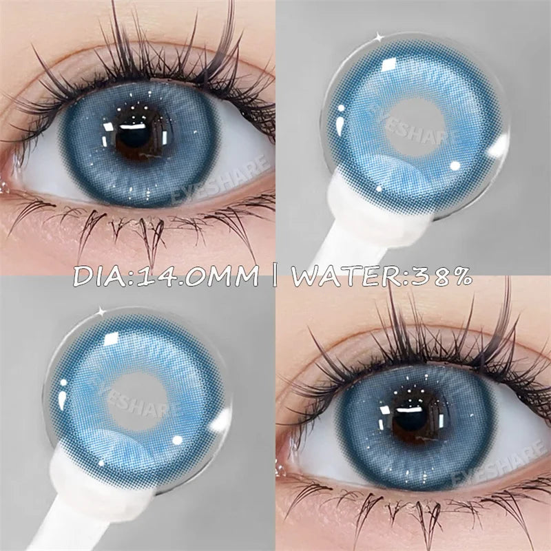1pair New Colored Lenses for Eyes Blue Eye Contacts Green Contact Lenses Purple y2k Lenses Brown Gray Color Lens Yearly