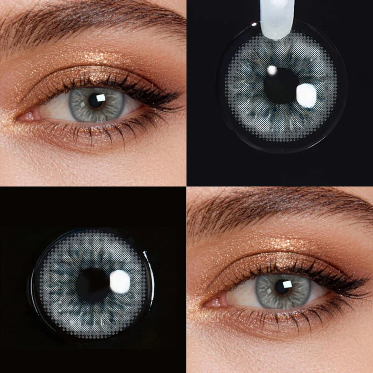 14.5mm Half Year Disposable Soft Colored Contact Lenses with Prescription Natural Daily Outfit Cosmetic Lens
