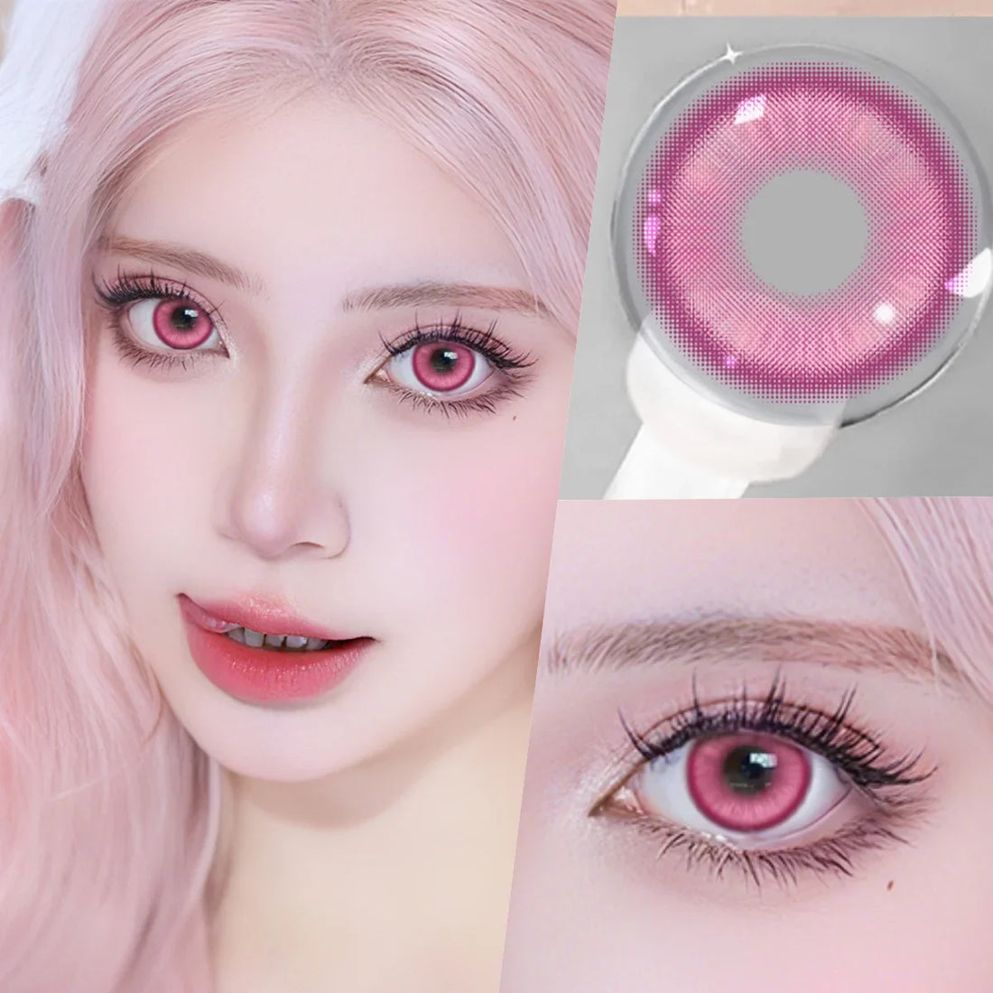 14.20 Blue Small Pupil Cosplay Colored Contact Lenses, 1 Pair Yearly Wear Eye Lenses for Halloween Themed Cosplay