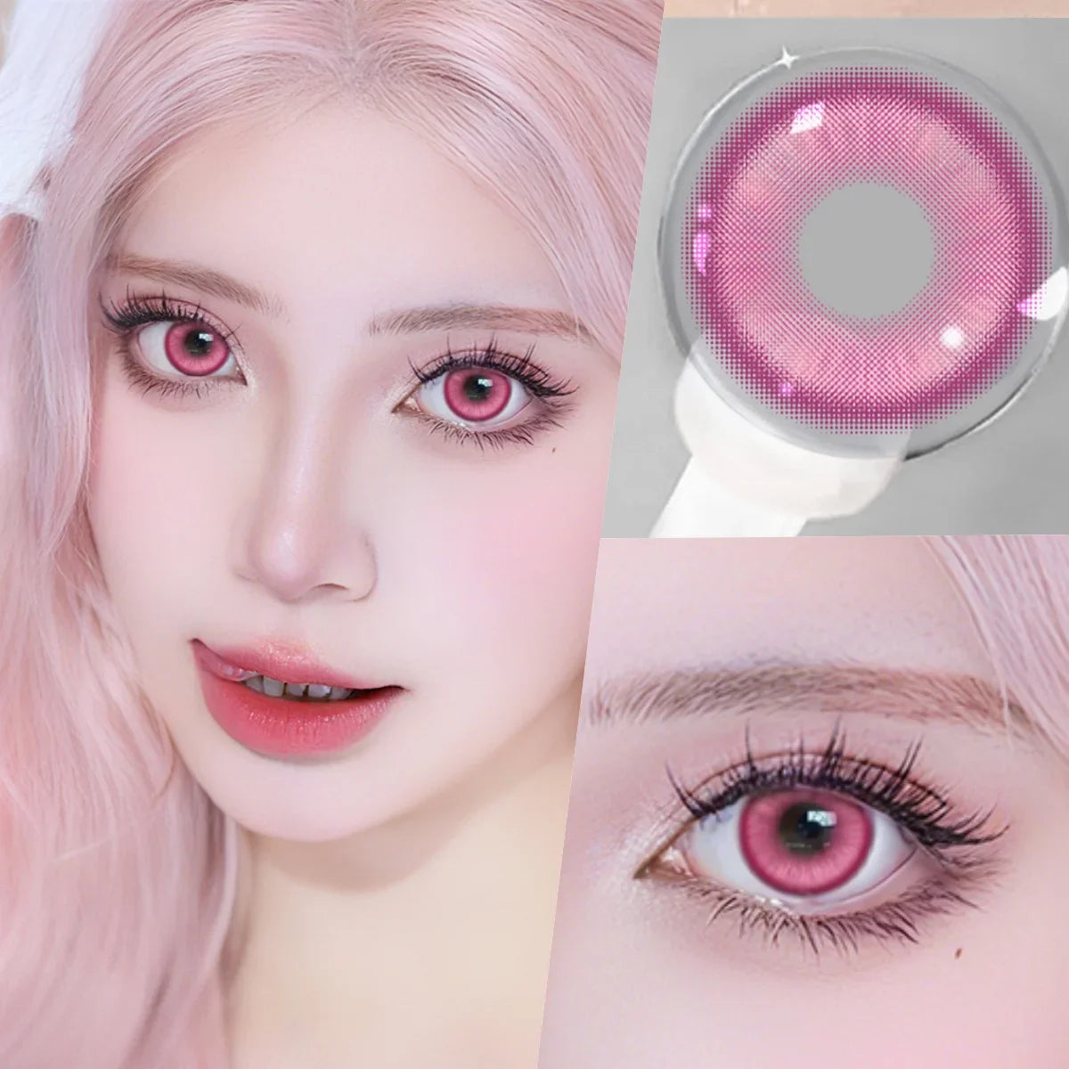 14.20 Blue Small Pupil Cosplay Colored Contact Lenses, 1 Pair Yearly Wear Eye Lenses for Halloween Themed Cosplay