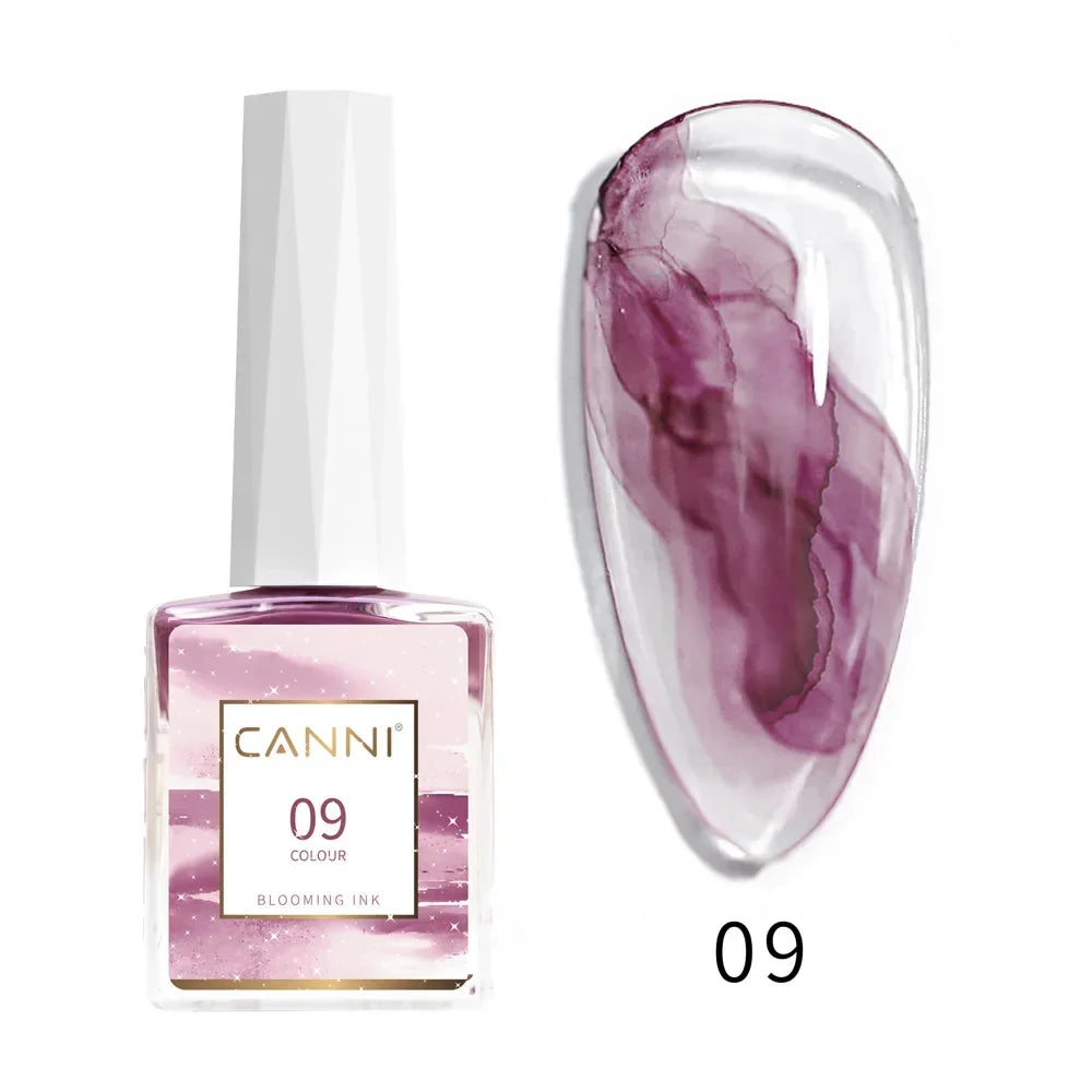 9ml Blooming Nail Polish Air Dry Watercolor Marble Gel Nail Liquid Venalisa Smoke Bubble Varnish Gradient Painting Ink