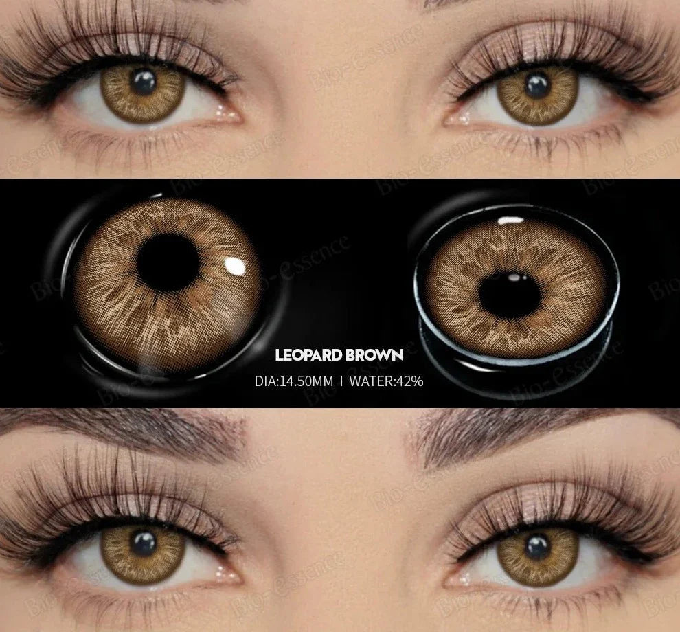 1 Pair Colored Contact Lenses with Degree Natural Eye Contact Prescription Lens Fashion Lenses