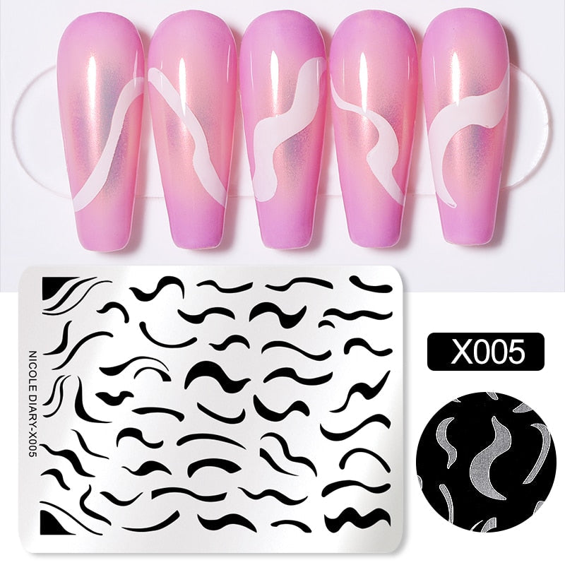 Halloween Series Nail Art Stamping Plates Snake Butterfly Designs Nail Polish Flower Printing Stamp Template Tools