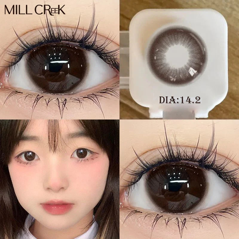 Myopia Contact Lenses for Eyes Color Prescription Korean Pupils Parkas Makeup Accessories 2pcs Beauty Contact Lenses Yearly Lens