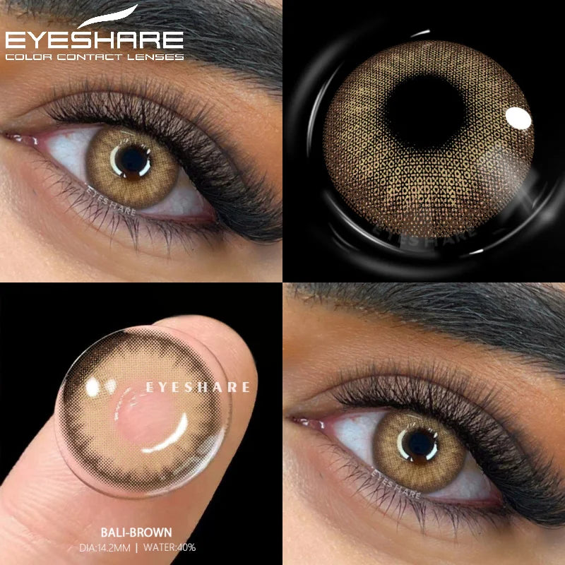 1pair New Colored Contact Lenses for Eyes Green Eye Lenses Blue Lenses Gray Pupis Lens Brown Contacts Yearly Eye Lens