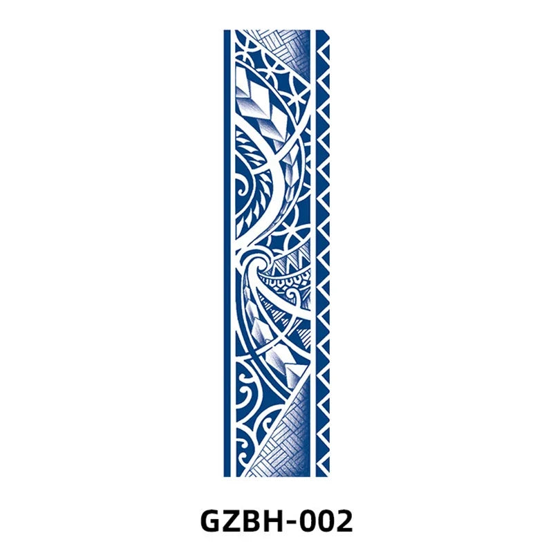 Armband Waterproof Temporary Tattoo Sticker arm and shoulder tattoos for men False Waist Arm Foot Strip Tattoos for Girl Women