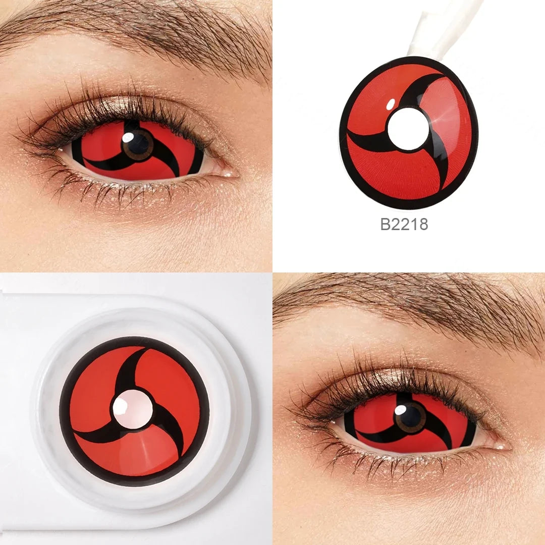 Yearly Use 22mm Full Eye Halloween Contact Lenses For Cosplay Contacts Lens Sharingan Contact Lenses Color Lenses 9.0mm