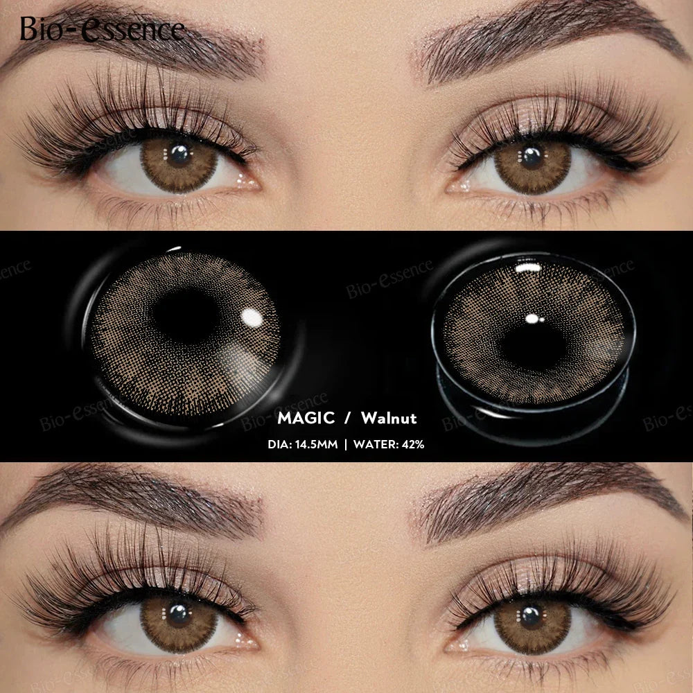 1 Pair Colored Contact Lenses for Eyes Brown Eye Lens Gray Contact Blue Lenses Natural Eye Contact Fashion Lenses