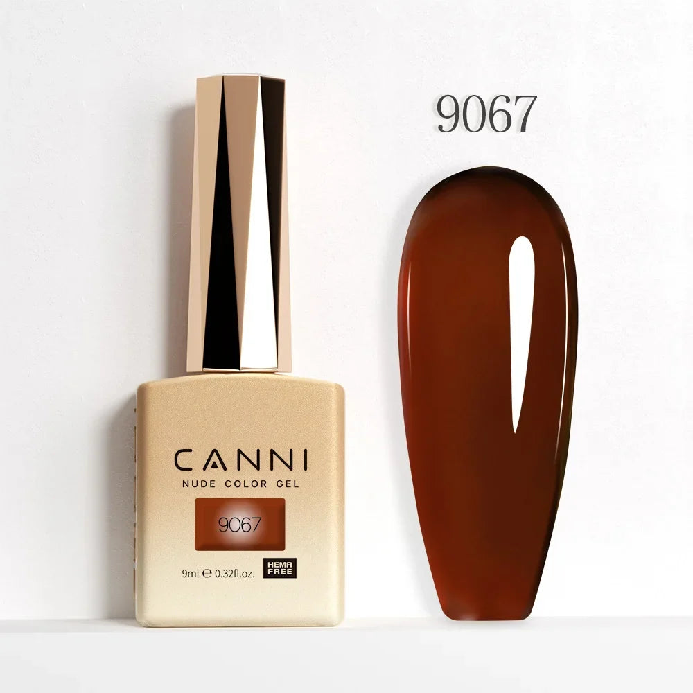 Nail Gel Polish HEMA FREE Translucent Jelly Gel Varnish Semi Transparent Super Glossy Ultra Consistency Round Shape Brush