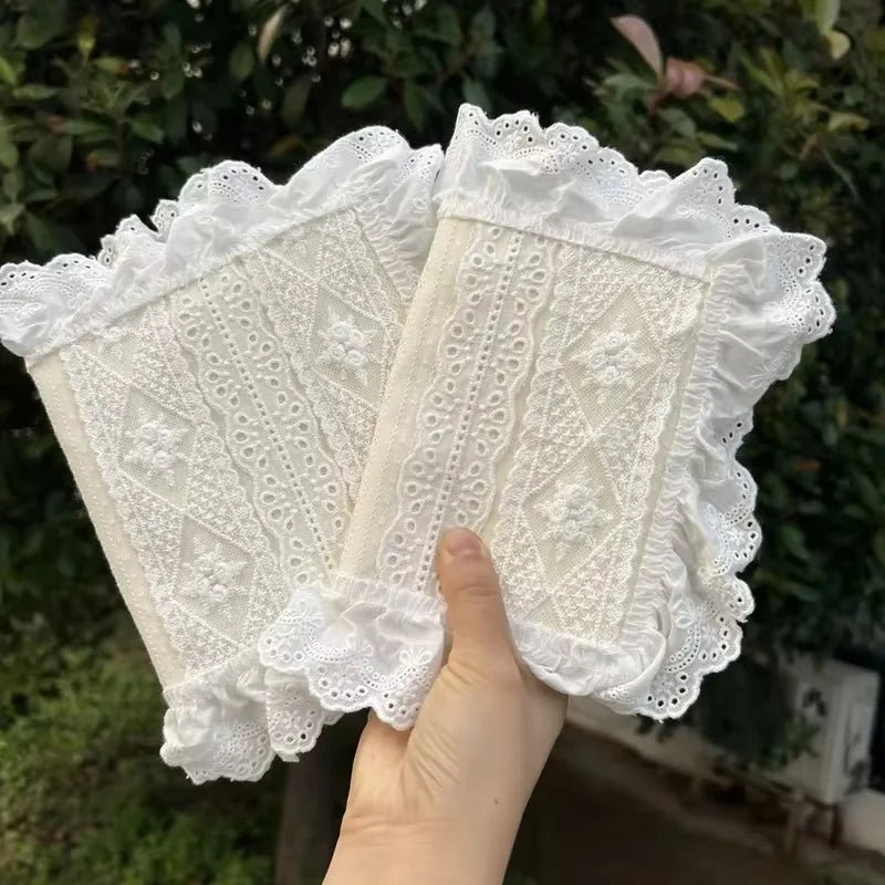 A5 Book Jacket, Lace Lace, High Aesthetic Book Cover, Adapt To The Manual Ledger, Fabric Protective Cover,