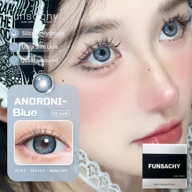 1 Pair Colorful Contact Lenses Natural Eye Makeup Contacts Lens for Eyes Korean Soft Lens Cosmetic Pupils Color Eye Len