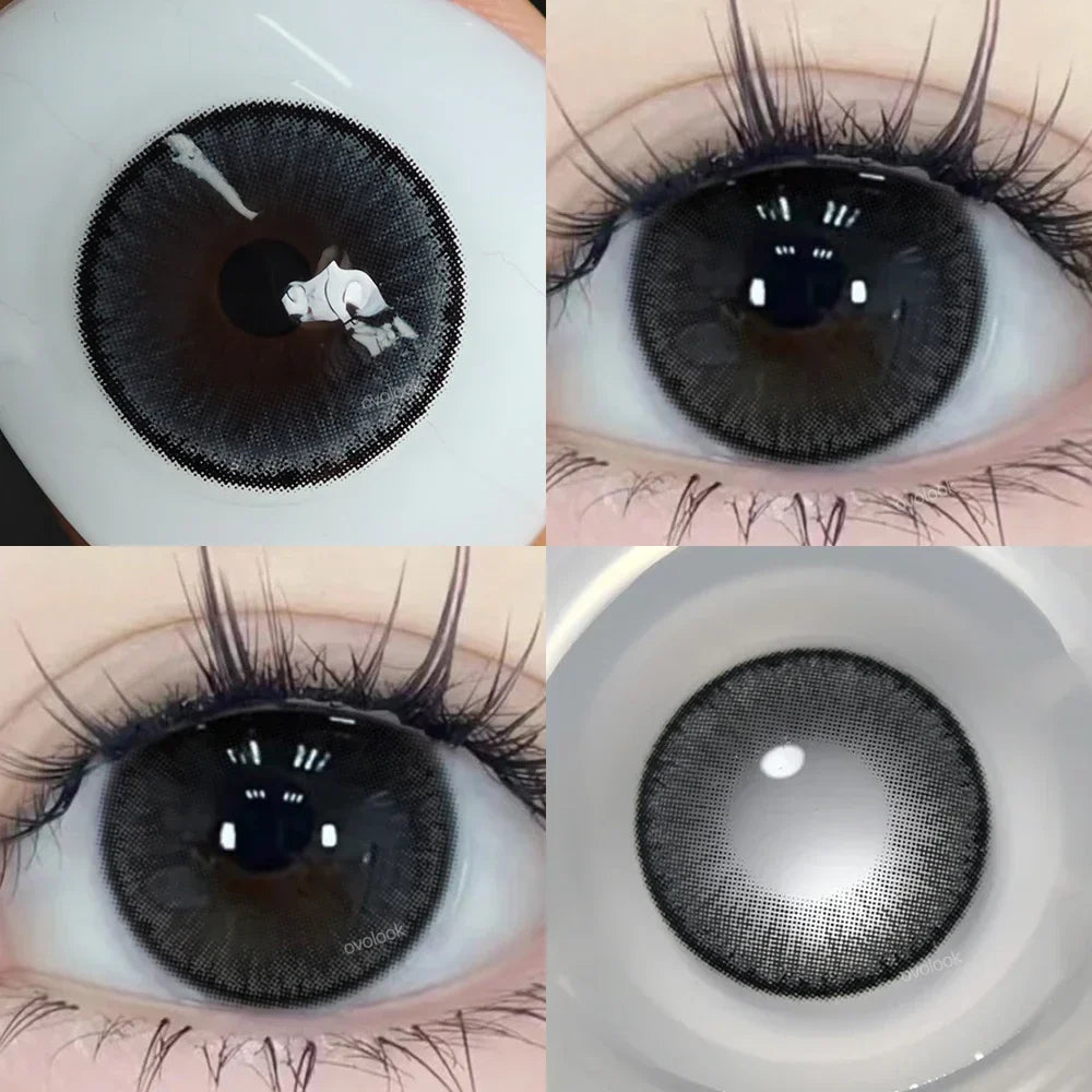 1 Pair Purple Beauty Colored contact lenses For Eyes Halloween Makeup Lens Pupils Fashion Big Eye Lenses Myopia Lenses