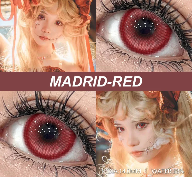 Contact Lenses 1 Pair Purple Lenses Cosplay Green Colored Lenses Anime Blue Lens Halloween Colorful Makeup Eye Cosmetic