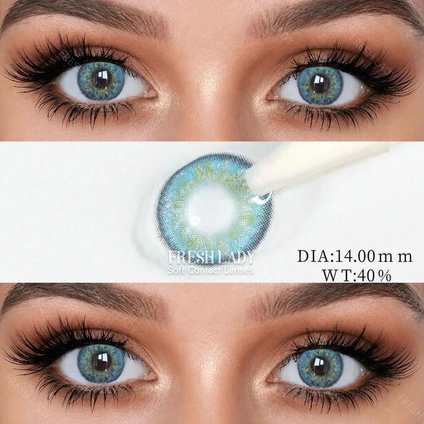 1 Pair Breeze & Chagall Series Colored Contact Lenses Natural Brown Pupils Eyes Contact lenses Gray Soft Contacts 14.20mm