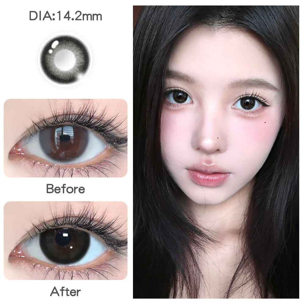 Natural Purple Contact Lenses for Eyes Myopia Beauty Eye Lenses Fashion Color Pupils 2pcs/pair Blue Lens Brown Lenses