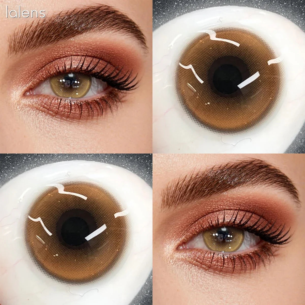 14.2mm Half Yearly Colored Contact Lenses Multichrome Natural Anime Cosplay Contacts for Daily Eye Beauty