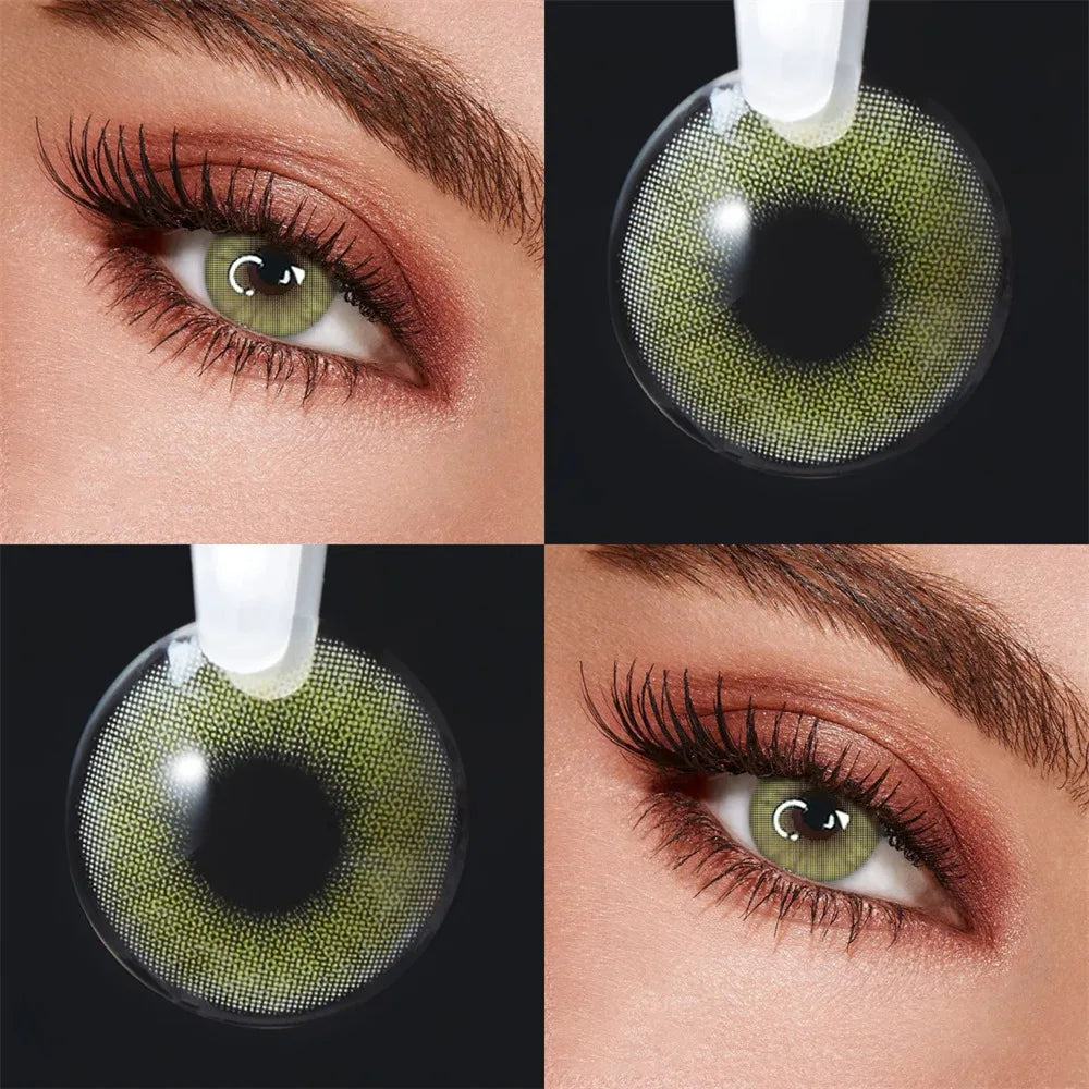 Eye Eyes Color Contacts Colored Contact Lenses Lens Small Pupil Prescription Wholesale Myopia Natural 14.2mm 2Pcs 1 Year