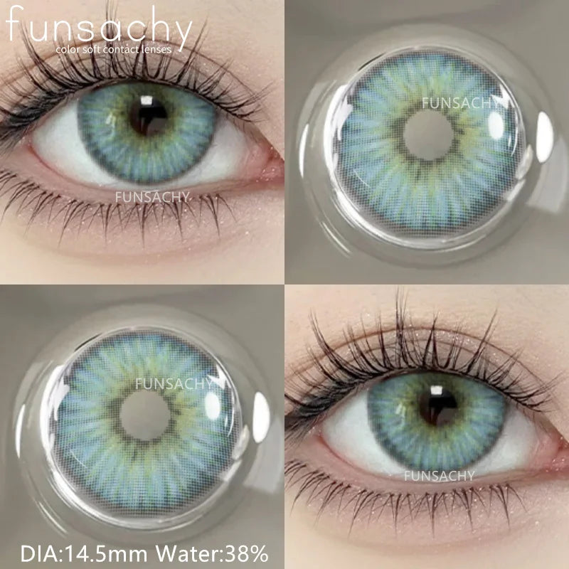 1pair Natural Color Contact Lenses for Eyes Blue Eye Lens Gray Lenses Fashion Korean Beauty Pupils Yearly Makeup Lens