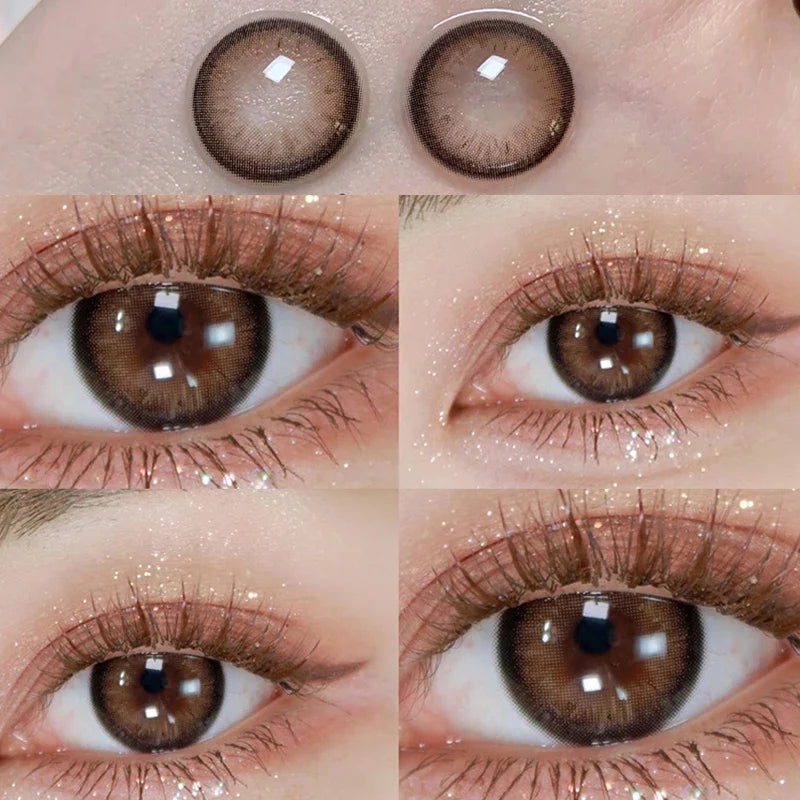 Myopia Contact Lenses for Eyes Color Prescription Korean Pupils Parkas Makeup Accessories 2pcs Beauty Contact Lenses Yearly Lens