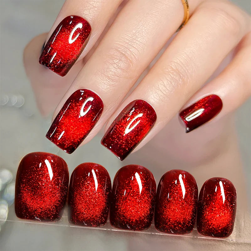 10ml Only Green Glass Bead Cat Magnetic Gel Nail Polish Guava Soda Grape Iced Crystal Salon Soak Off Gel Manicure