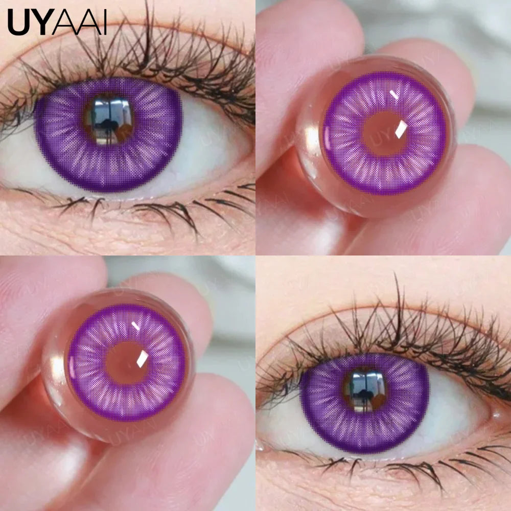 1 Pair Halloween Purple Colored Eye Contacts Anime y2k Color Lenses for Cosplay Hoshino Ai  Anime Accessories Discounts