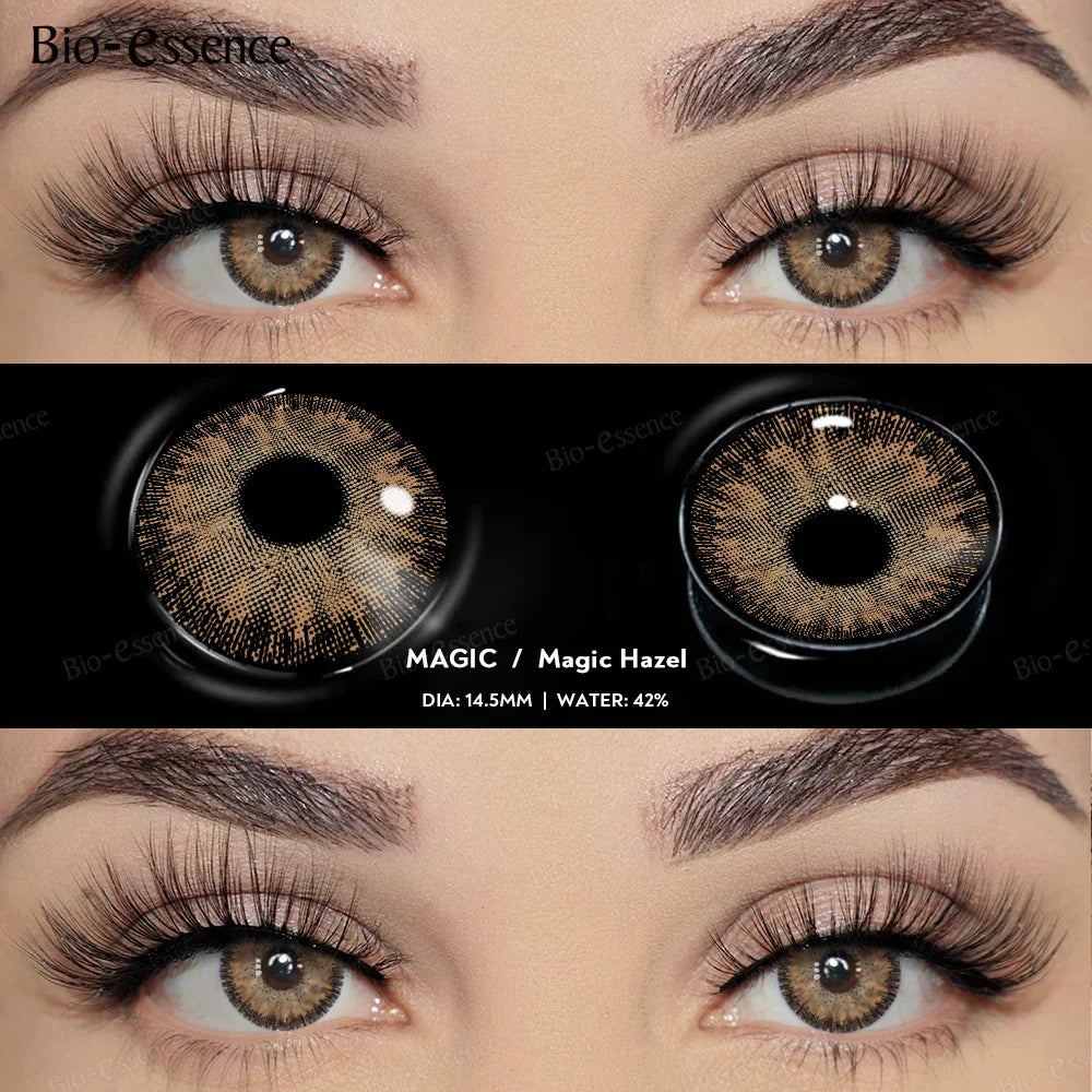 1 Pair Colored Contact Lenses for Eyes Brown Eye Lens Gray Contact Blue Lenses Natural Eye Contact Fashion Lenses