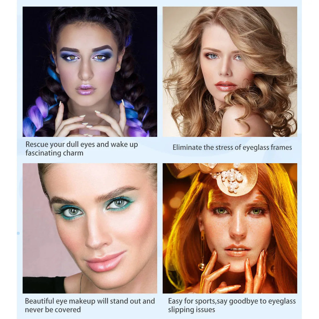 Color Contact Lenses for Halloween Vampire Cosplay Cosmetic Contact Lens Anime Lenses with Red Pupils for Parties Year