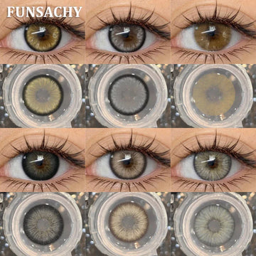1 Pair Colored Contact Lenses BROWN Natural Eye Contacts Super Natural Lens Gray Color Lens Beautiful Pupils Cosmetics
